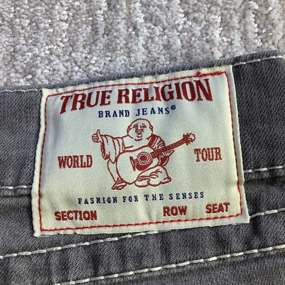 True Religion Ricky Big T Flap Relaxed Straight Jeans 33 x 34 (Actual 34x33) NWT